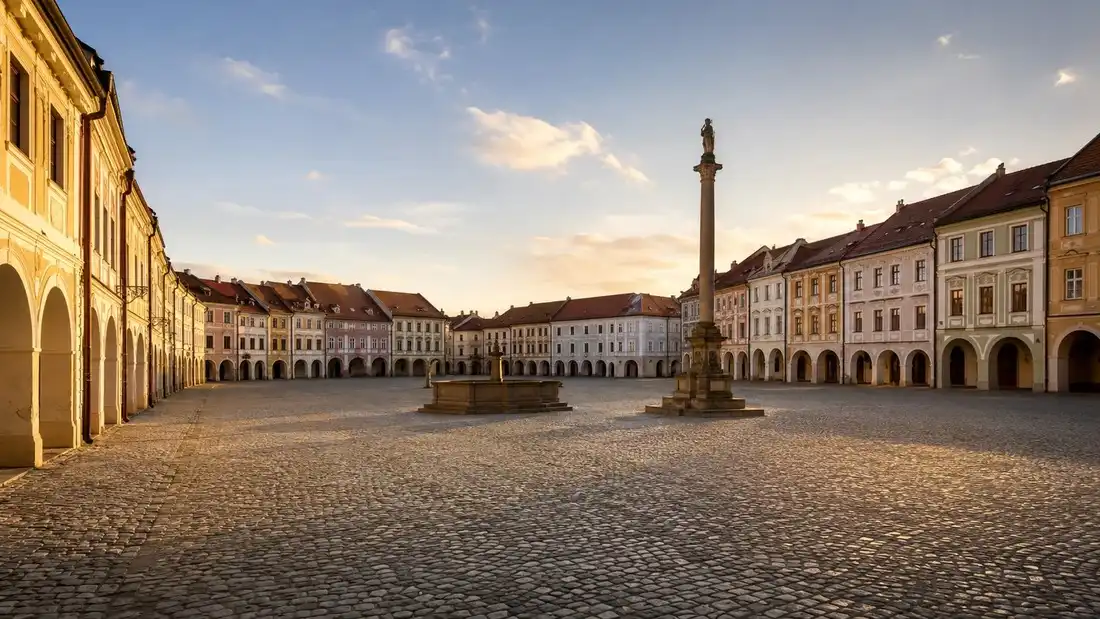 Podloubi mestanskych domu kolem namesti v Ziline